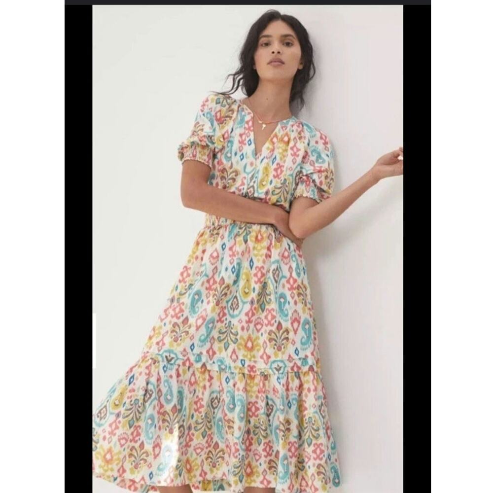 Anthropologie Felipa Ikat Print Maxi Dress Size: M